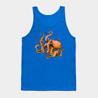 Octopus Orange Tank Top